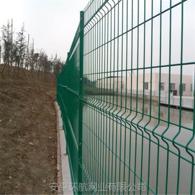 环航供应小区防护网 绿色包塑铁丝网 三角折弯护栏网