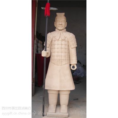 秦始皇陶土兵马俑复制品 陕西仿古兵马俑工艺品厂