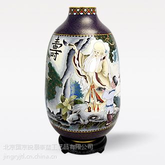 京锐景泰蓝15寸日莹寿比南山瓶