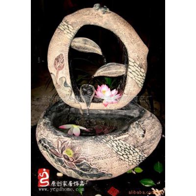 供应诚招家居饰品代理*** 家居水景喷泉 ***池 砂岩石材鱼缸