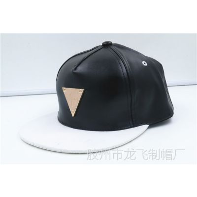 red leather snapback hat/black hat and cap/black and white h