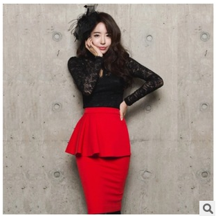 2015春装新款韩版女装蕾丝上衣 立领修身时尚气质蕾丝打底衫