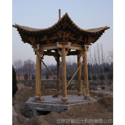 北京厂家供应木质仿古凉亭、实木双层凉亭、四角凉亭