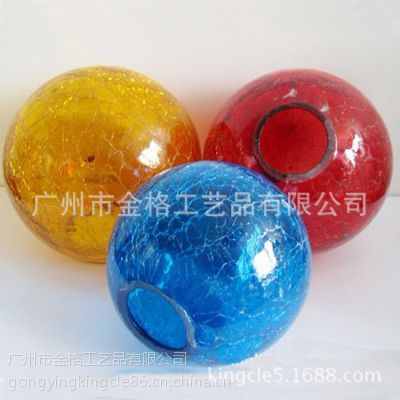 专业生产玻璃裂纹球，裂纹玻璃球 空心裂纹球