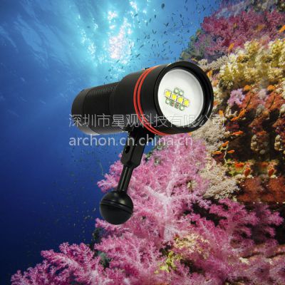 ARCHON奥瞳D34V 专业潜水手电筒 水下摄影摄像补光灯 video视频 LED手电筒 2600