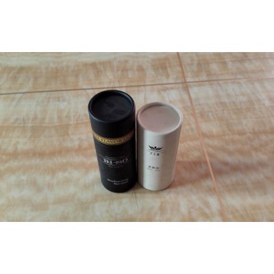 广州圆筒纸罐供应黑白配纸罐装化妆品包装-心合包装