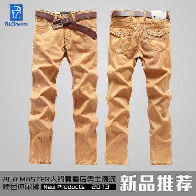 供应ALA MASTER134003时尚水洗韩版宽松潮男休闲裤