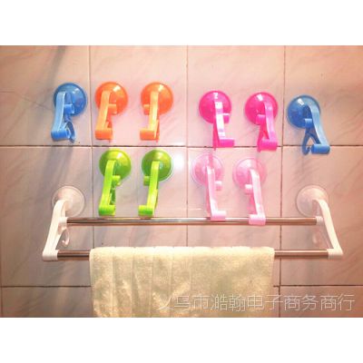 毛巾架 ***吸盘双杆毛巾架 真空吸盘浴室塑料毛巾杆架Towel rack