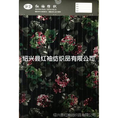 【厂家直销】28条全棉弹力印花银条仿平绒 款面料