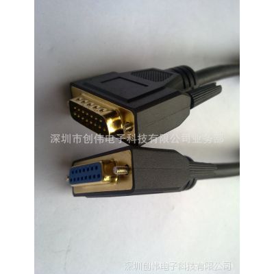 深圳 创伟 供应VGA双排插头数据线 纯铜UL认证(图)