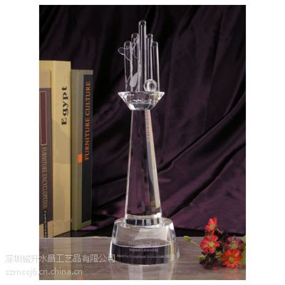 精美和平信鸽水晶奖杯 五指山水晶奖杯 厂家批发定制各类精美奖杯