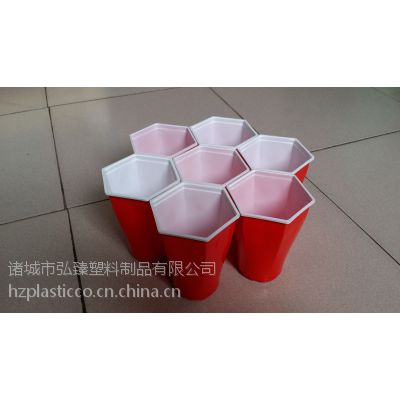 一次性双色杯/六角啤酒杯/六角双色杯/六角游戏杯