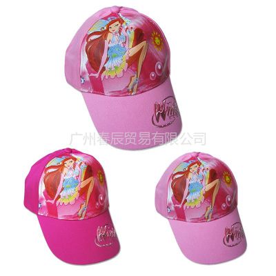 供应帽子厂家批发 外贸卡通儿童帽 WinxClub俏佳人 儿童鸭舌帽 棒球帽