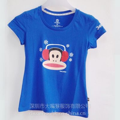 供应大嘴猴厂家直销 2014夏季新款女式短袖T恤女 全棉t恤