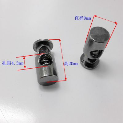 【批发】现货 金属黑镍弹簧扣|枪黑单孔调节绳扣