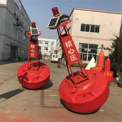 南京长江黄红色航道标识用2米高圆形塑料航标