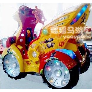 供应2013款***儿童投币绚丽七彩led欢乐之星摇摆机 摇摇乐摇摇车批发