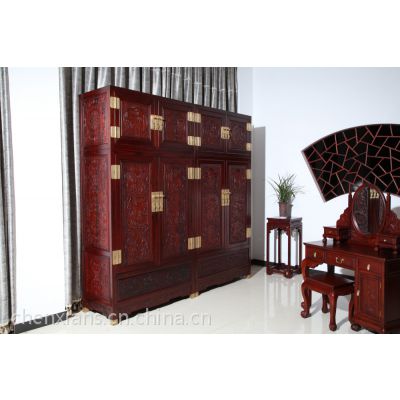 东阳红木家具***格 港龙红木 红酸枝顶箱柜 古典中式家具如何保养