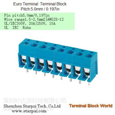 端子 DG301-5.08 蓝色欧式PCB插件 间距5.08mm 可以拼接