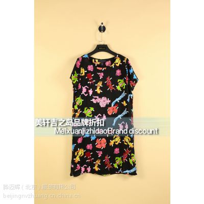 真丝连衣裙 品牌女装 专柜同款 16年夏季时尚女装 尾单批发