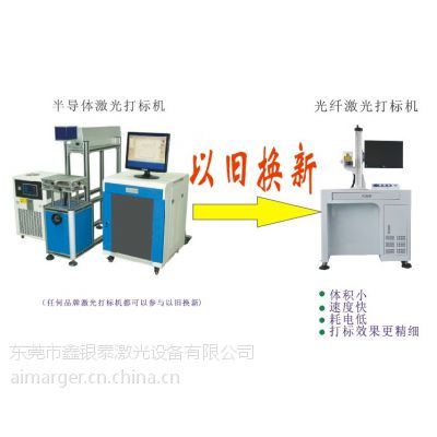 激光打标机以旧换新啦 旧的半导体换新的光纤激光 不要错过哦