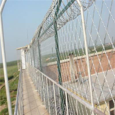 旺来q235围墙刺绳 西鲁式刺绳防护网 刀片围栏网生产厂家