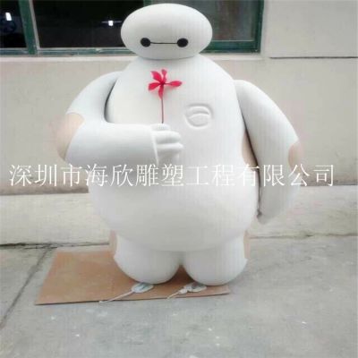 现货批发超能陆战队公仔雕塑 玻璃钢玩偶卡通大白雕塑 可订制