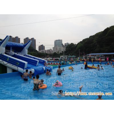 辽宁鞍山大型移动水乐园设计移动支架水池游泳池海豚水滑梯
