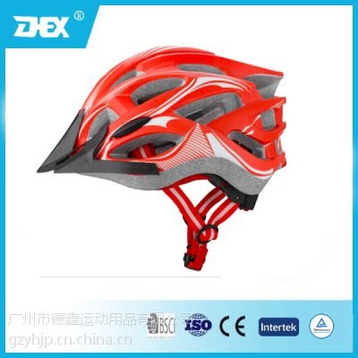 DEX骑行装备自行车头盔山地车骑行头盔 一体成型带帽檐款