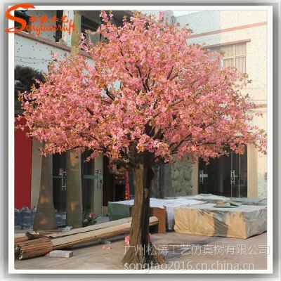 广州松涛工艺 玻璃钢材质仿真樱花树 仿真植物 园林绿化工程