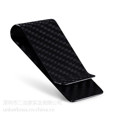 Underboss正品碳纤维钞票夹 定制礼物超薄饰品柔软多功能钱夹