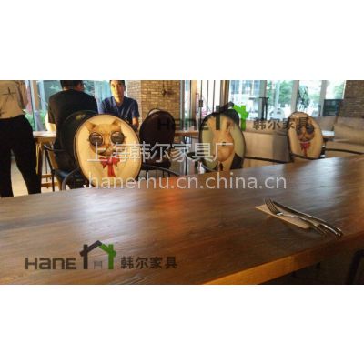 供应上海简约LOFT西餐厅家具 实木餐饮家具定制 上海韩尔家具厂