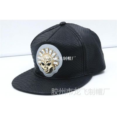 red leather snapback hat/black hat and cap/black and white h