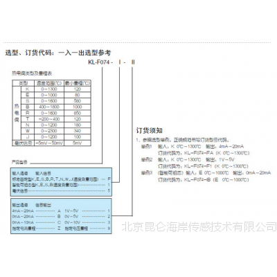 昆仑海岸隔离式卡轨式一入二出热电阻信号隔离器KL-F920