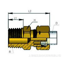 供应水气通用接头 进口外丝锁紧螺母式连接头 直通卡套