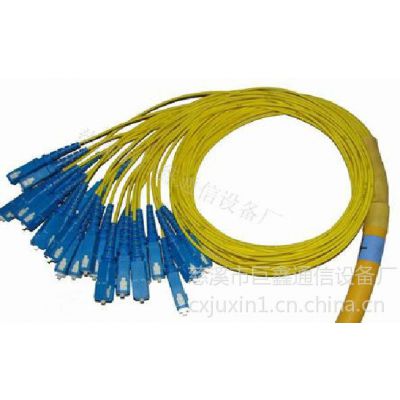 供应SC单模光纤尾纤12芯室内束状单模光缆 9/125 SM ODF架 光纤盒尾纤