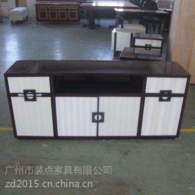 奢华现代电视柜客厅家具 斑马木索深色柜身视听柜