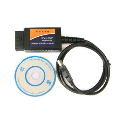 供应USB ELM327 OBD2 2.1中文软件 可测油耗 汽车检测线