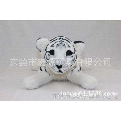 创意毛绒卡通老虎 毛绒玩具来图来样厂家定制 定做白老虎黑条纹