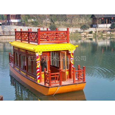 8米电动观光游船 南京景区仿古观光画舫船