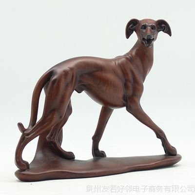 现代简约艺术落地惠比特犬***时尚创意家居摆件设树脂工艺品7吋