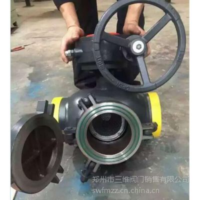 Q361F过滤式全焊接球阀，三维阀门,涡轮全焊接过滤铸钢球阀