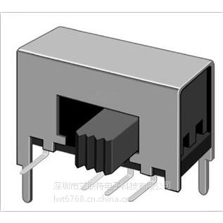 2P3T拨动开关（SK-23D20滑动开关2脚插板弯针贴片短柄）