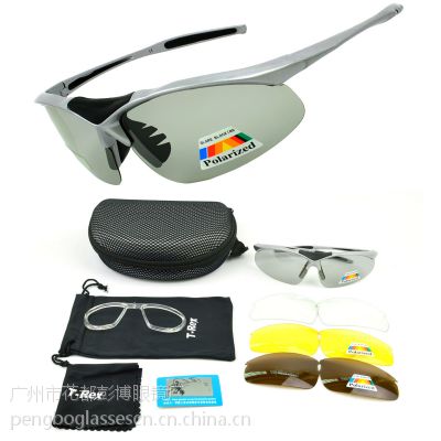 供应BP-6050运动太阳镜 可换片五付套装骑行眼镜自行车镜PC黑色