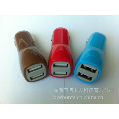 供应供应高性价比鸭嘴车充,双USB,充电电流2100mA