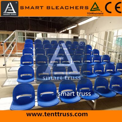 广州smart truss宵上 供应展会用铝合金看台 带座椅滑轮移动看台