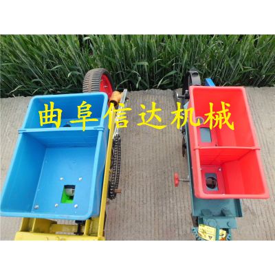 信达供应小型玉米播种机 多功能手扶带动播种机