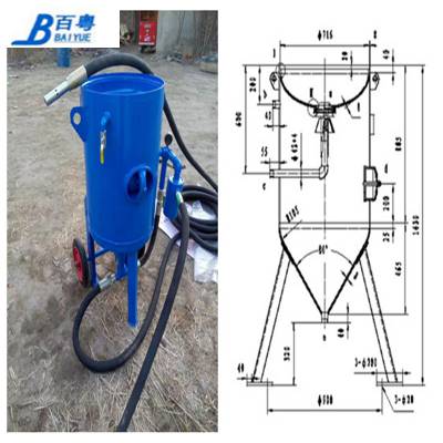 百粤供应开放式喷砂机 移动开放式加压喷砂机厂家
