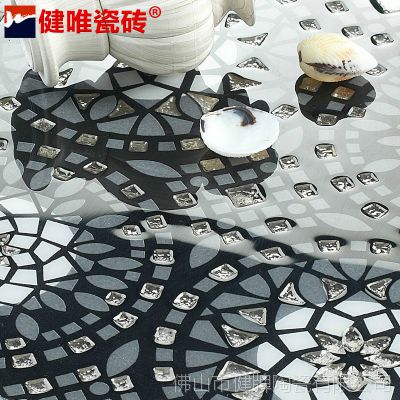 健唯 ***镀金抛晶砖厨房卫生间瓷砖 背景墙砖 艺术瓷砖300