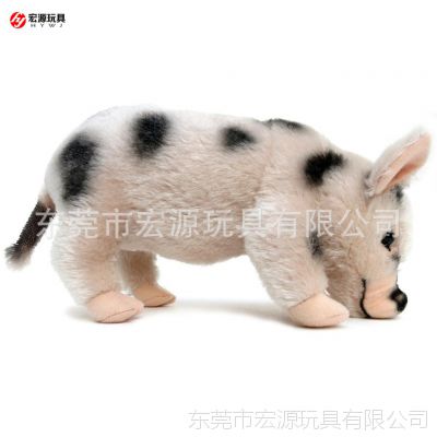 厂家定制 精品仿真野猪毛绒公仔 25CM毛绒玩具猪 可爱花斑小野猪